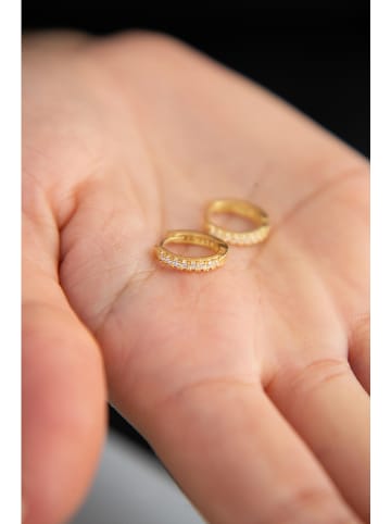 Lodie Silver Srebrne kolczyki-kreole z cyrkoniami