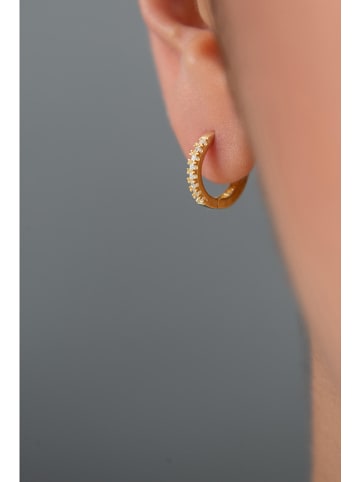 Lodie Silver Srebrne kolczyki-kreole z cyrkoniami