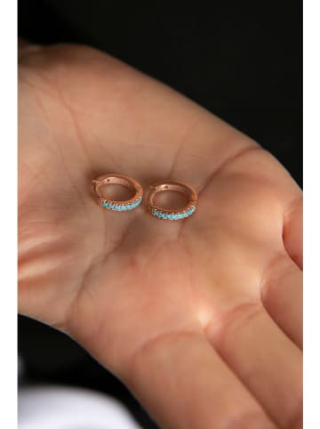 Lodie Silver Srebrne kolczyki-kreole z cyrkoniami