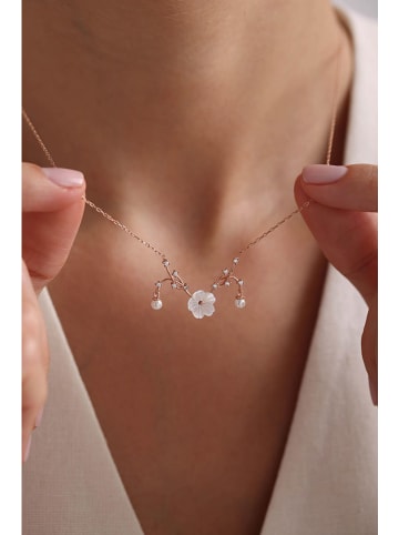 Lodie Silver Rosévergulde ketting met sierelement- (L)42 cm