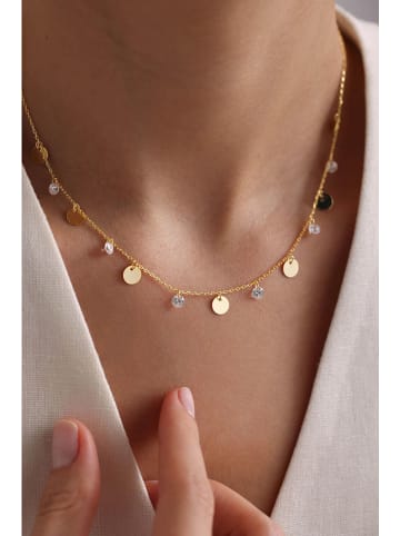 Lodie Silver Srebrny naszyjnik z elementami ozdobnymi - dł. 45 cm