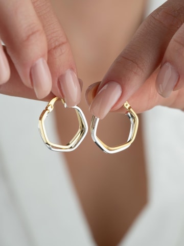 Lodie Silver Pozłacane kolczyki-kreole