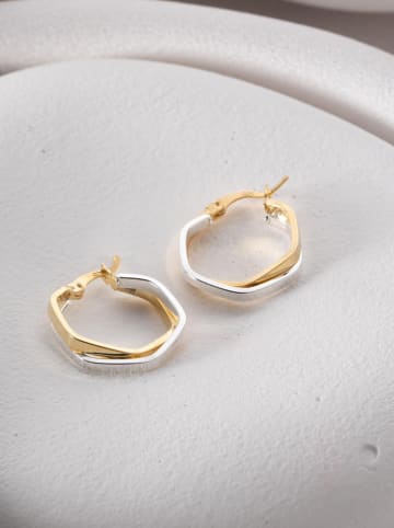 Lodie Silver Pozłacane kolczyki-kreole