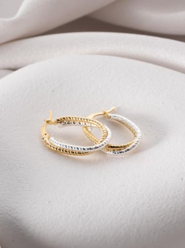 Lodie Silver Pozłacane kolczyki-kreole