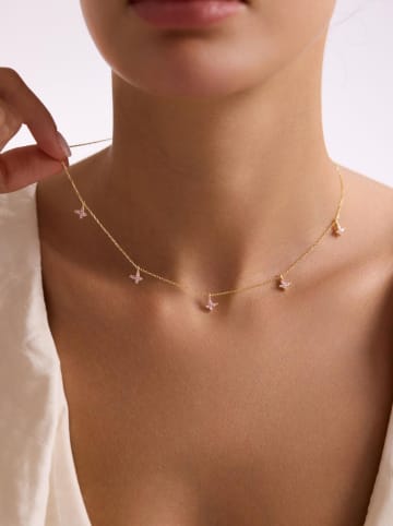 Lodie Silver Pozłacany naszyjnik z elementami ozdobnymi - dł. 42 cm