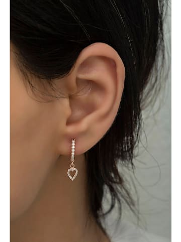 Lodie Silver Srebrne kolczyki-kreole z cyrkoniami