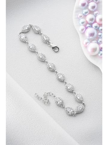 Lodie Silver Srebrna bransoletka z kamieniami ozdobnymi - dł. 17 cm