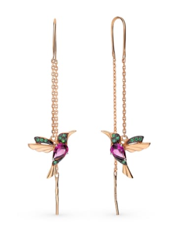 Lodie Silver Zilveren oorhangers met edelstenen