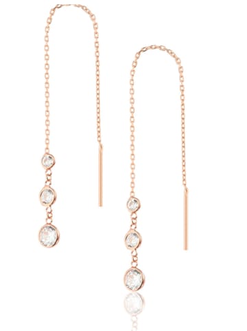 Lodie Silver Zilveren oorhangers met edelstenen