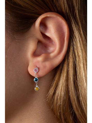 Lodie Silver Zilveren oorstekers met edelstenen