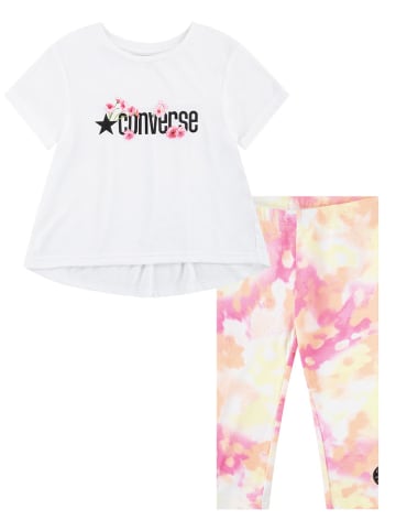 Converse 2tlg. Outfit in Weiß/ Pink/ Grün