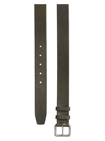 Marc O'Polo Skórzany pasek w kolorze oliwkowym