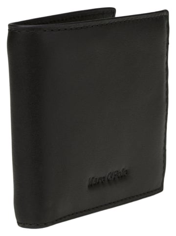 Marc O'Polo Leder-Geldbörse in Schwarz - (B)11 x (H)9 x (T)2 cm