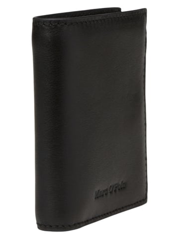 Marc O'Polo Leder-Geldbörse in Schwarz - (B)9 x (H)10 x (T)2 cm