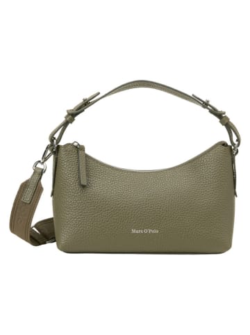 Marc O'Polo Skórzana torebka w kolorze oliwkowym - 30 x 18 x 10 cm