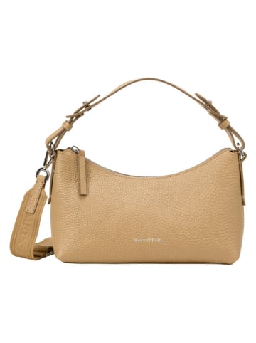 Marc O'Polo Leder-Schultertasche in Beige - (B)30 x (H)18 x (T)10 cm