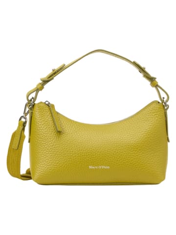 Marc O'Polo Leder-Schultertasche in Limette - (B)30 x (H)18 x (T)10 cm