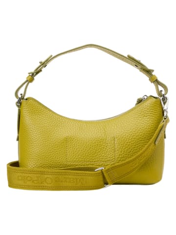 Marc O'Polo Skórzana torebka w kolorze limonkowym - 30 x 18 x 10 cm