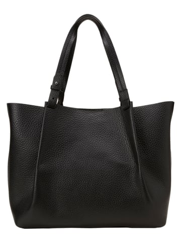 Marc O'Polo Skórzany shopper bag w kolorze czarnym - 43 x 31 x 15 cm