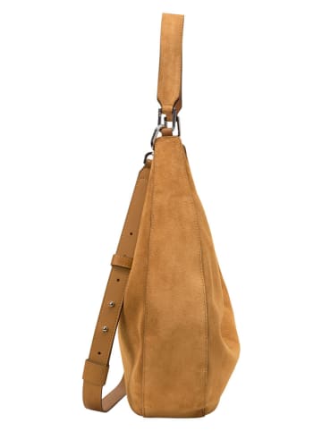 Marc O'Polo Leder-Schultertasche in Hellbraun - (B)31 x (H)28 x (T)7 cm