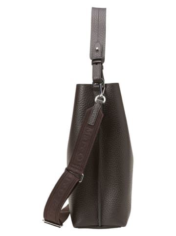Marc O'Polo Leder-Schultertasche in Braun - (B)26 x (H)33 x (T)12 cm