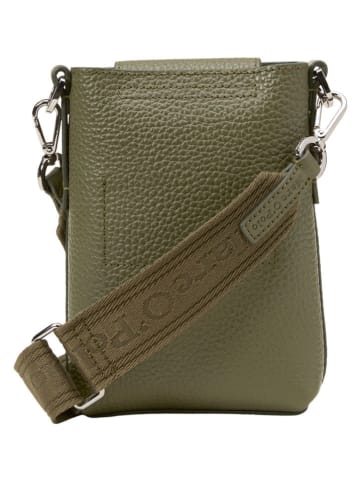Marc O'Polo Leder-Handytasche in Oliv - (B)13 x (H)20 x (T)4,5 cm