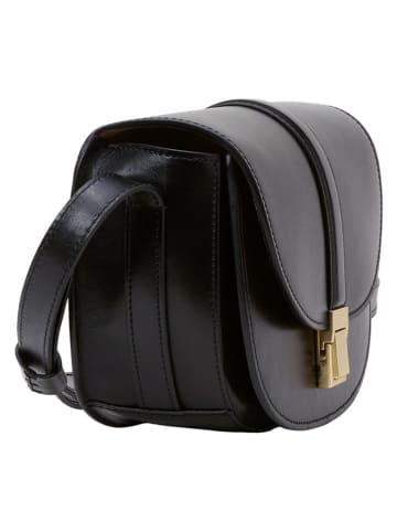 Marc O'Polo Leder-Umhängetasche in Schwarz - (B)22 x (H)15 x (T)8 cm
