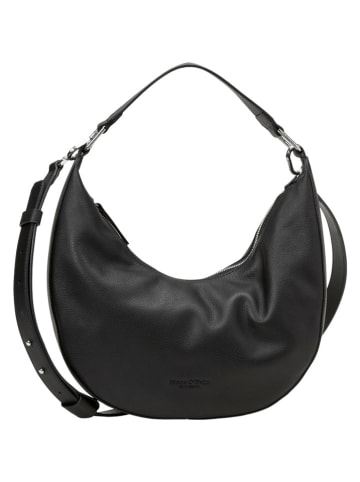 Marc O'Polo Leder-Schultertasche in Schwarz - (B)30 x (H)27 x (T)7 cm