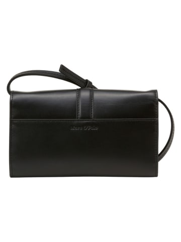 Marc O'Polo Leder-Umhängetasche in Schwarz - (B)20 x (H)12 x (T)3 cm
