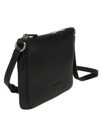 Marc O'Polo Leder-Umhängetasche in Schwarz - (B)23 x (H)12 x (T)2,5 cm