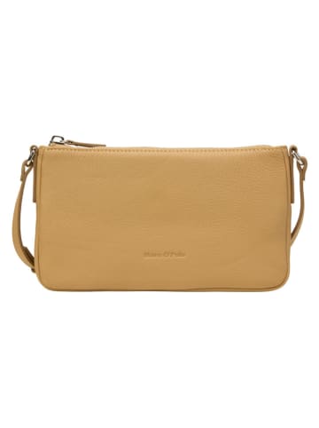 Marc O'Polo Leder-Umhängetasche in Hellbraun - (B)23 x (H)12 x (T)2,5 cm