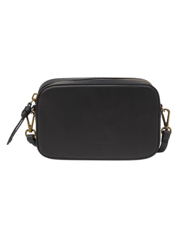Marc O'Polo Leder-Umhängetasche in Schwarz - (B)19 x (H)11,5 x (T)6 cm