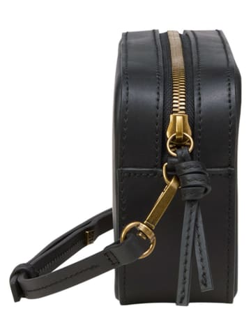Marc O'Polo Leder-Umhängetasche in Schwarz - (B)19 x (H)11,5 x (T)6 cm