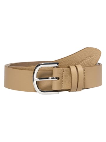 Marc O'Polo Skórzany pasek w kolorze beżowym