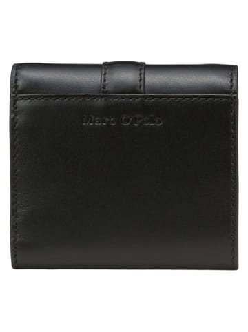 Marc O'Polo Leder-Geldbörse in Schwarz - (B)10 x (H)10 x (T)2 cm
