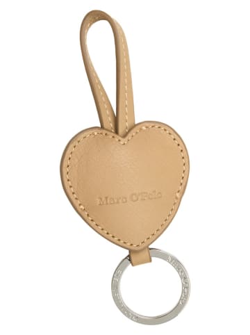 Marc O'Polo Leder-Schlüsselanhänger in Beige - (B)6,5 x (H)15 x (T)0,5 cm