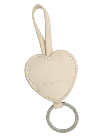 Marc O'Polo Skórzany brelok w kolorze kremowym do kluczy - 6,5 x 15 x 0,5 cm