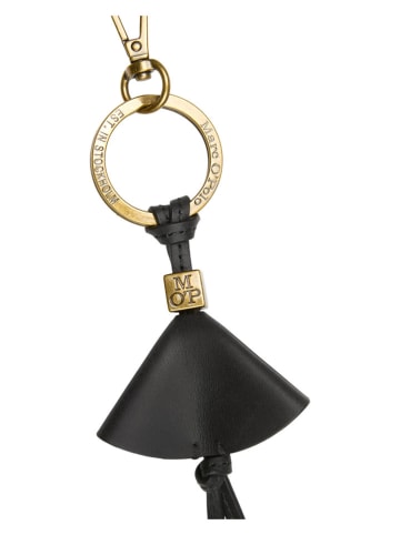 Marc O'Polo Leder-Schlüsselanhänger in Schwarz - (B)6 x (H)15 x (T)3 cm