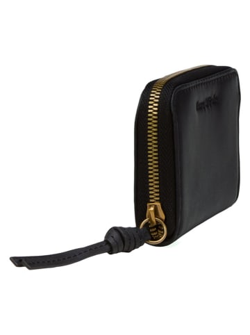 Marc O'Polo Leder-Geldbörse in Schwarz - (B)10 x (H)7 x (T)2 cm