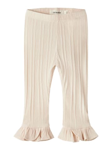 Lil Atelier Legginsy "Tansy" w kolorze beżowym