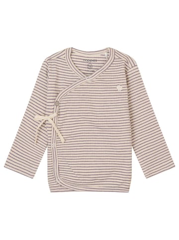 Noppies Wickel-Longsleeve "Gramat" in Beige/ Lila