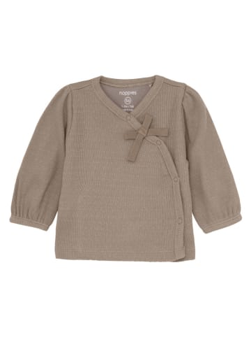 Noppies Longsleeve "Tracy" in Hellbraun/ Grau