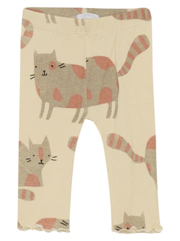 Noppies Legginsy "Tullytown" w kolorze beżowym