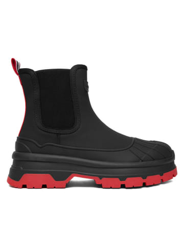 Hunter Gummistiefel in Schwarz/ Rot