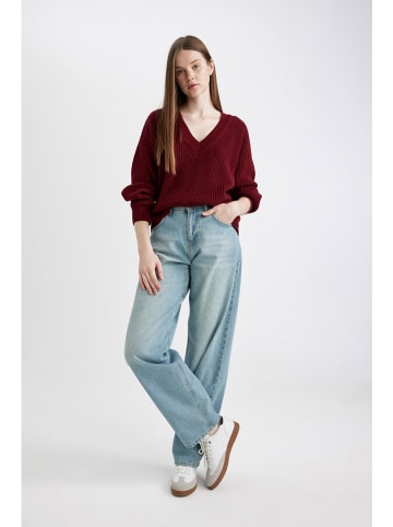 DeFacto Pullover in Bordeaux