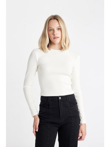DeFacto Longsleeve in Weiß