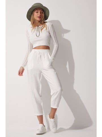 Hapiness Istanbul Linnen broek wit