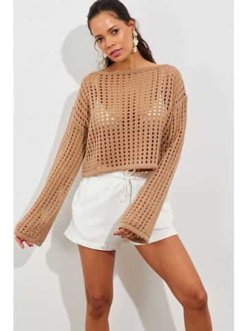 trendyol Pullover in Beige