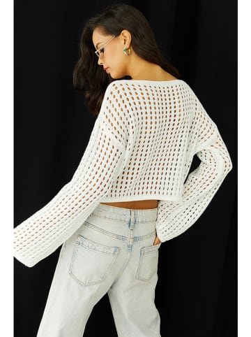 Cool and sexy Sweter w kolorze białym