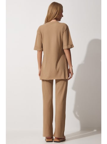 Happiness Istanbul 2-częściowy zestaw w kolorze jasnobrązowym